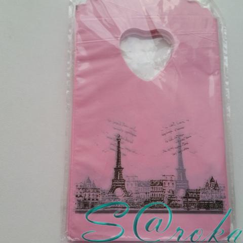 Пакет подарочный ПАРИЖ розовый