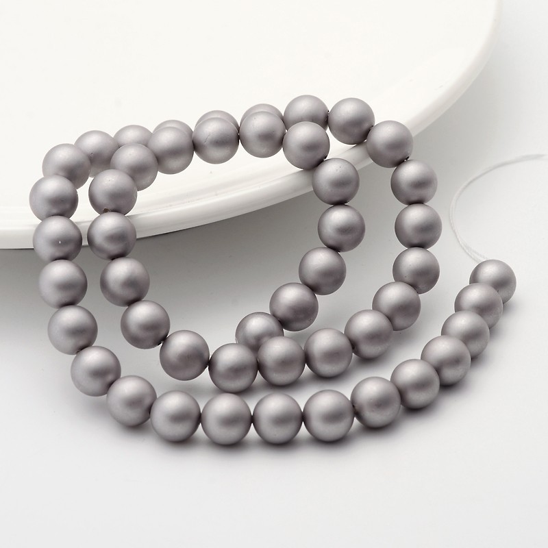 Шелл LightGrey пудровый 8мм/1шт