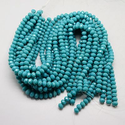 Хрусталь ТЕМНЫЙ CYAN 6*4мм