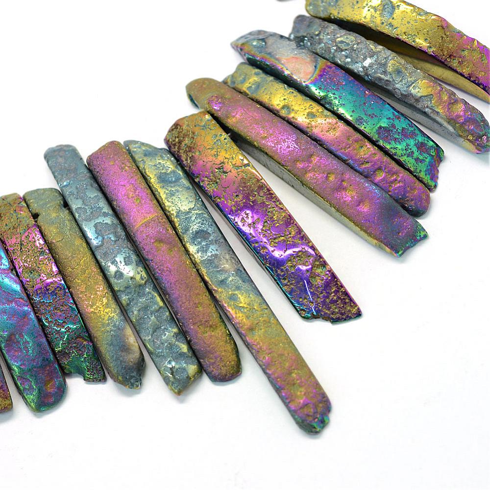 Агат MULTI-COLOR 28~85x7~12x2~6мм/1 нить