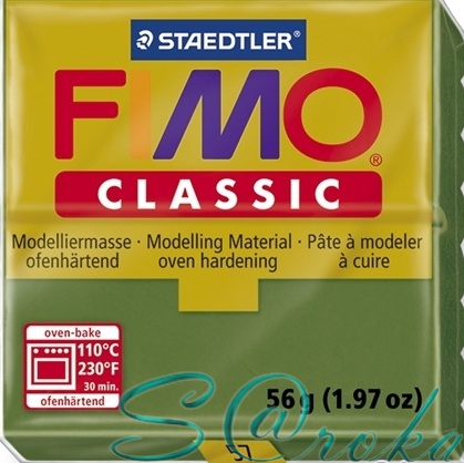 Fimo classic зеленый лист № 57